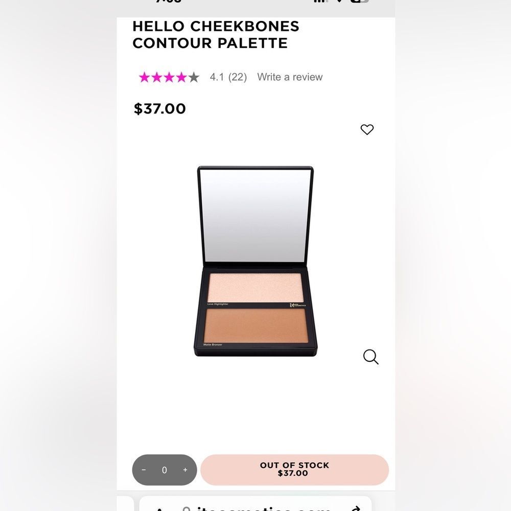 It cosmetics hello cheekbones, Matt, bronzer and highlighter contouring duo nib
